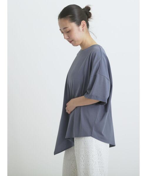 sm2rhythm（サマンサモスモスリズム）の「アシンメトリープルオーバー（Tシャツ/カットソー・レディース・オフホワイト/ブラック/ブルー・F）」の14枚目の写真