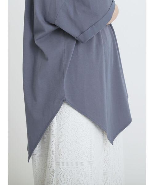 sm2rhythm（サマンサモスモスリズム）の「アシンメトリープルオーバー（Tシャツ/カットソー・レディース・オフホワイト/ブラック/ブルー・F）」の15枚目の写真