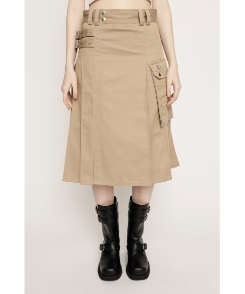 Dickies（ディッキーズ）の「Dickies(R) L/W PLEATS SK ディッキーズ ローウエスト プリーツ スカート（スカート・レディース・ベージュ/ブラック・1/2）」の15枚目の写真