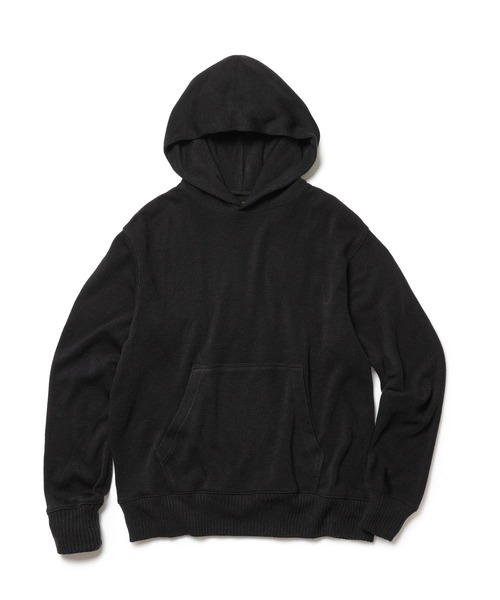 MR.OLIVE（ミスターオリーブ）の「BULKY SMOOTH KNIT / KANGAROO POCKET HOODY（パーカー・メンズ・杢グレー/ブラック・MEDIUM/LARGE）」の7枚目の写真