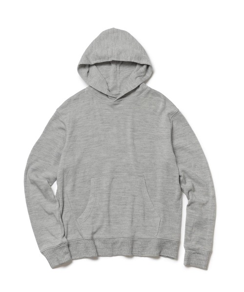 MR.OLIVE（ミスターオリーブ）の「BULKY SMOOTH KNIT / KANGAROO POCKET HOODY（パーカー・メンズ・杢グレー/ブラック・MEDIUM/LARGE）」の6枚目の写真