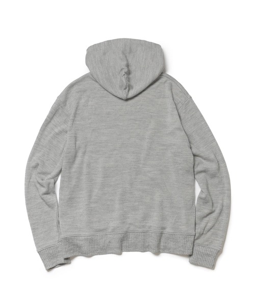 MR.OLIVE（ミスターオリーブ）の「BULKY SMOOTH KNIT / KANGAROO POCKET HOODY（パーカー・メンズ・杢グレー/ブラック・MEDIUM/LARGE）」の5枚目の写真