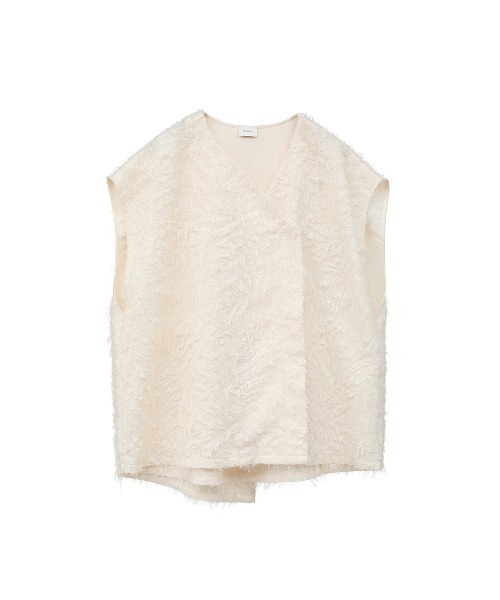 MANOF(マノフ)の「FRINGE OPEN BLOUSE(シャツ/ブラウス・レディース・アイボリー/ブラック・FREE)」の18枚目の写真