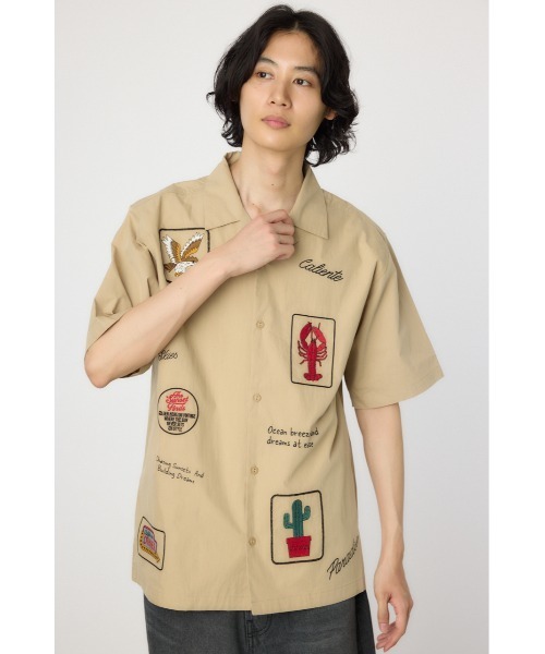 RODEO CROWNS WIDE BOWL(ロデオクラウンズワイドボウル)の「バラエティークラフトシャツ(シャツ/ブラウス・メンズ・ベージュ/ブラック/スモークピンク・MEDIUM/LARGE)」の16枚目の写真
