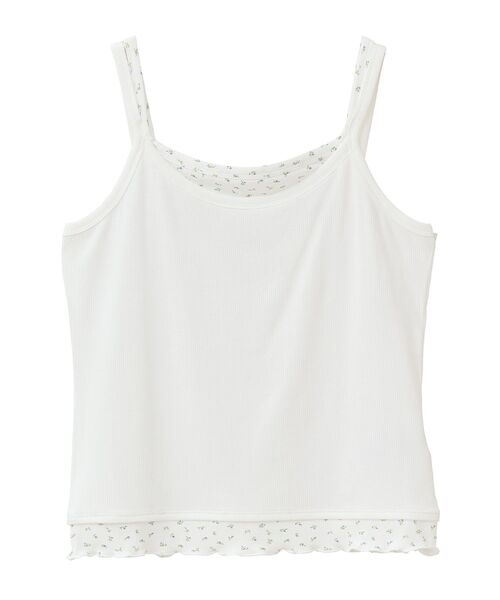 earth music&ecology（アースミュージックアンドエコロジー）の「レイヤードキャミソール（キャミソール・レディース・グレー/アイボリー・M/S）」の17枚目の写真