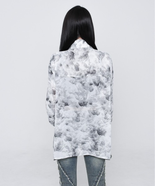 REFLEM（レフレム）の「『REFLEM/レフレム』カーゴポケット付きシアーシャツ（シャツ/ブラウス・レディース・A/ブラック・FREE）」の9枚目の写真