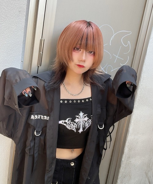 REFLEM（レフレム）の「『REFLEM/レフレム』カーゴポケット付きシアーシャツ（シャツ/ブラウス・レディース・A/ブラック・FREE）」の19枚目の写真