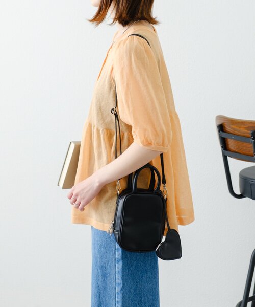 WILLOW（ウィロー）の「【willow】2WAYシアーペプラムパフスリーブニット（ニット/セーター・レディース・オフホワイト/ブラック/オレンジ・ONE SIZE）」の17枚目の写真