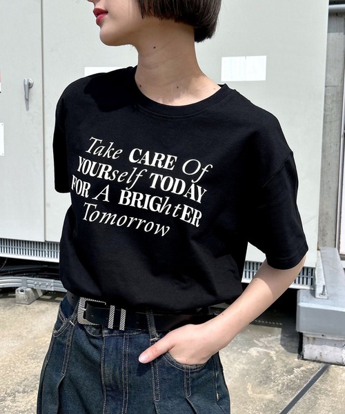 PAGEBOY（ページボーイ）の「アソートルーズＴシャツ（Tシャツ/カットソー・レディース・ブルー系その他/ピンク系その他/オレンジ系その他/オートミール/ホワイト系その他/ブラック系その他/ホワイト系その他2/ホワイト系その他3/ブラック系その他2/ブラック系その他3・FREE）」の5枚目の写真