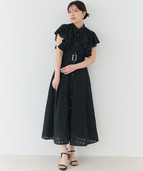 AND COUTURE（アンドクチュール）の「シアーチェックフリルリボン