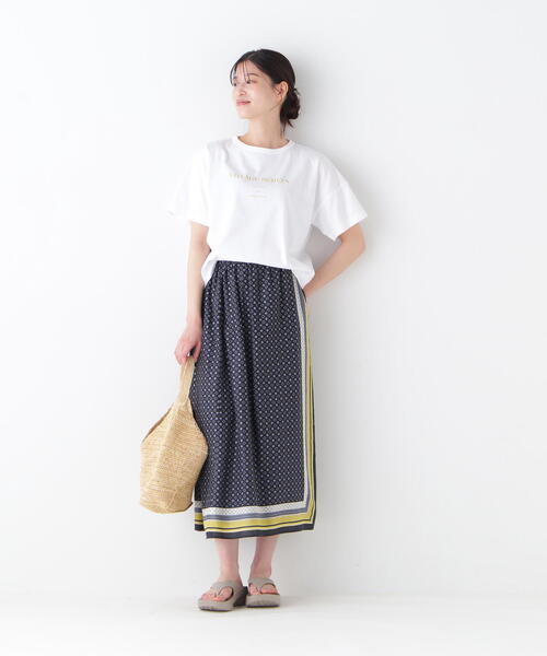 human woman（ヒューマンウーマン）の「◆メッセージロゴＴシャツ（Tシャツ/カットソー・レディース・カーキ/ホワイト/グリーン・MEDIUM）」の22枚目の写真