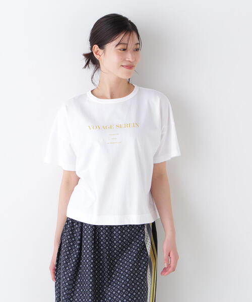human woman（ヒューマンウーマン）の「◆メッセージロゴＴシャツ（Tシャツ/カットソー・レディース・カーキ/ホワイト/グリーン・MEDIUM）」の21枚目の写真