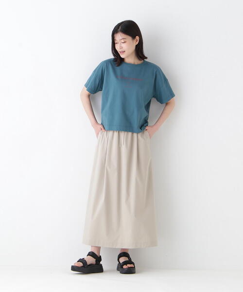 human woman（ヒューマンウーマン）の「◆メッセージロゴＴシャツ（Tシャツ/カットソー・レディース・カーキ/ホワイト/グリーン・MEDIUM）」の17枚目の写真