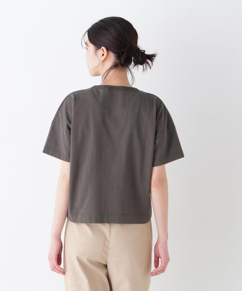 human woman（ヒューマンウーマン）の「◆メッセージロゴＴシャツ（Tシャツ/カットソー・レディース・カーキ/ホワイト/グリーン・MEDIUM）」の10枚目の写真