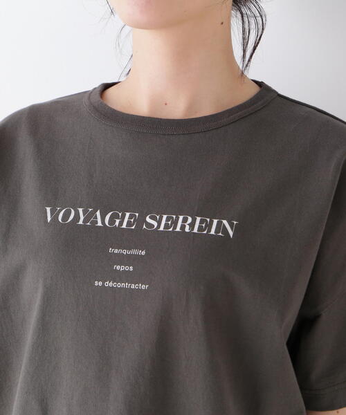 human woman（ヒューマンウーマン）の「◆メッセージロゴＴシャツ（Tシャツ/カットソー・レディース・カーキ/ホワイト/グリーン・MEDIUM）」の9枚目の写真
