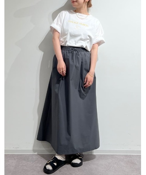 human woman（ヒューマンウーマン）の「◆メッセージロゴＴシャツ（Tシャツ/カットソー・レディース・カーキ/ホワイト/グリーン・MEDIUM）」の5枚目の写真