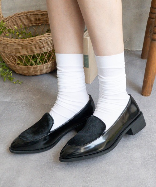 Fabby fabby（ファビィーファビィー）の「ローファーマニッシュシューズ（ローファー・レディース・シルバー/ゴールド/レオパード/ブラック/ブラック系その他/オフホワイト・LARGE/MEDIUM/SMALL）」の4枚目の写真