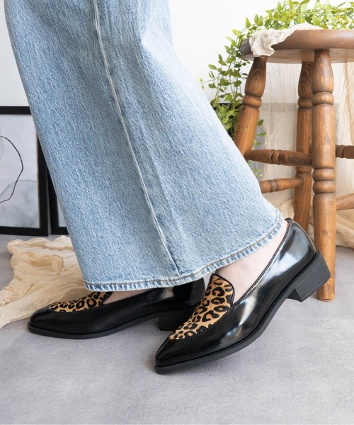 Fabby fabby（ファビィーファビィー）の「ローファーマニッシュシューズ（ローファー・レディース・シルバー/ゴールド/レオパード/ブラック/ブラック系その他/オフホワイト・LARGE/MEDIUM/SMALL）」の6枚目の写真