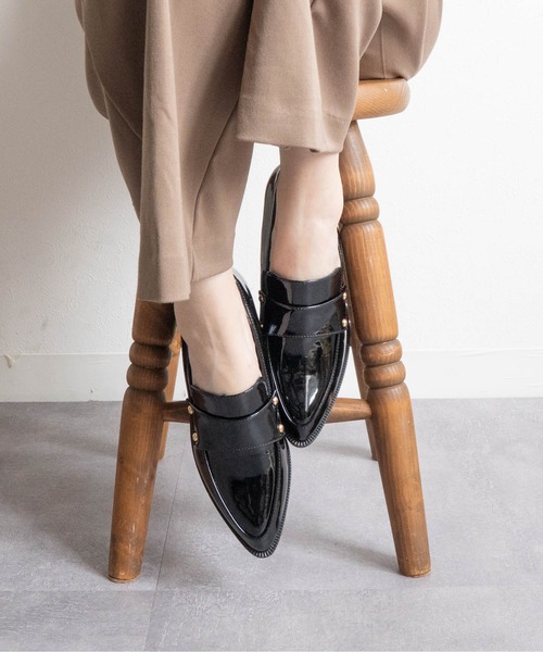 Fabby fabby（ファビィーファビィー）の「ローファーマニッシュシューズ（ローファー・レディース・シルバー/ゴールド/レオパード/ブラック/ブラック系その他/オフホワイト・LARGE/MEDIUM/SMALL）」の3枚目の写真