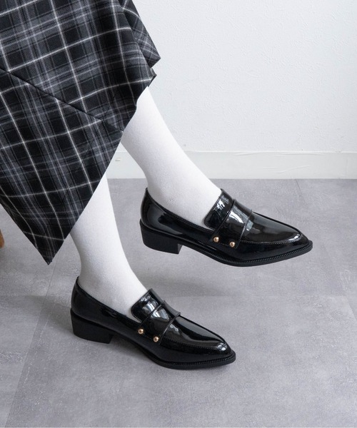 Fabby fabby（ファビィーファビィー）の「ローファーマニッシュシューズ（ローファー・レディース・シルバー/ゴールド/レオパード/ブラック/ブラック系その他/オフホワイト・LARGE/MEDIUM/SMALL）」の18枚目の写真