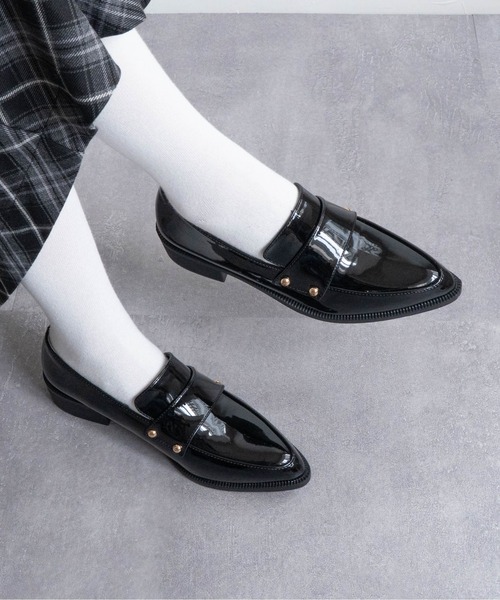 Fabby fabby（ファビィーファビィー）の「ローファーマニッシュシューズ（ローファー・レディース・シルバー/ゴールド/レオパード/ブラック/ブラック系その他/オフホワイト・LARGE/MEDIUM/SMALL）」の15枚目の写真