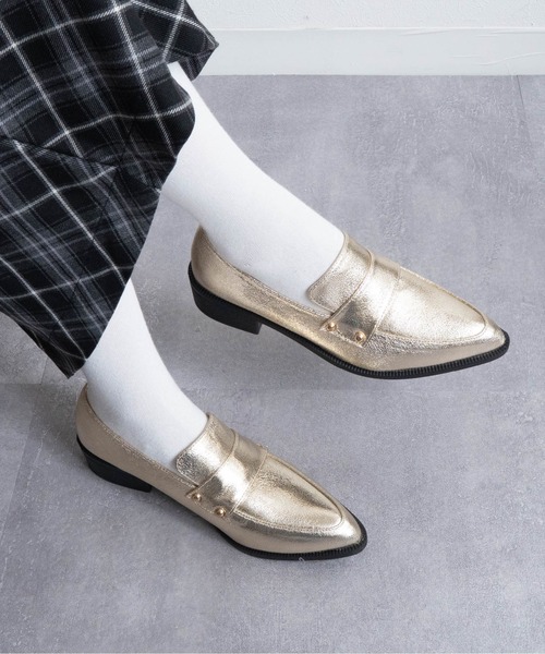 Fabby fabby（ファビィーファビィー）の「ローファーマニッシュシューズ（ローファー・レディース・シルバー/ゴールド/レオパード/ブラック/ブラック系その他/オフホワイト・LARGE/MEDIUM/SMALL）」の17枚目の写真