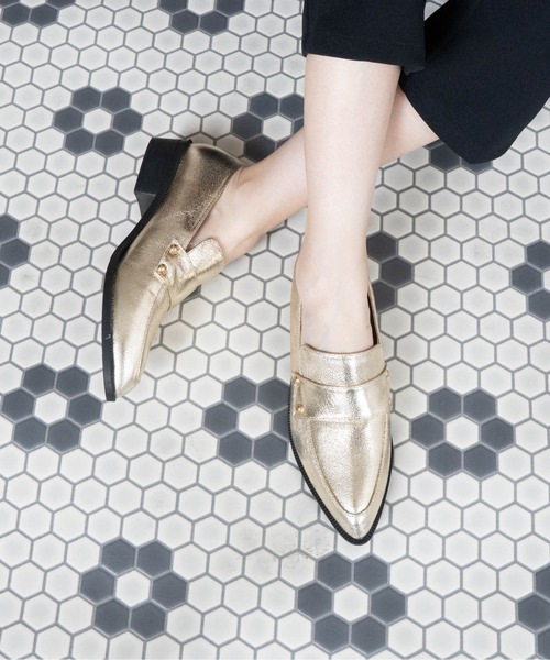 Fabby fabby（ファビィーファビィー）の「ローファーマニッシュシューズ（ローファー・レディース・シルバー/ゴールド/レオパード/ブラック/ブラック系その他/オフホワイト・LARGE/MEDIUM/SMALL）」の13枚目の写真