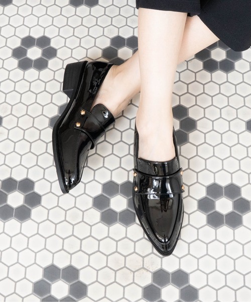 Fabby fabby（ファビィーファビィー）の「ローファーマニッシュシューズ（ローファー・レディース・シルバー/ゴールド/レオパード/ブラック/ブラック系その他/オフホワイト・LARGE/MEDIUM/SMALL）」の11枚目の写真