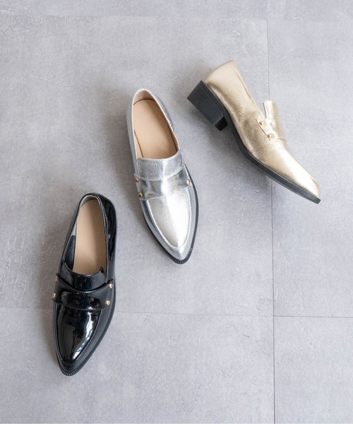 Fabby fabby（ファビィーファビィー）の「ローファーマニッシュシューズ（ローファー・レディース・シルバー/ゴールド/レオパード/ブラック/ブラック系その他/オフホワイト・LARGE/MEDIUM/SMALL）」の7枚目の写真