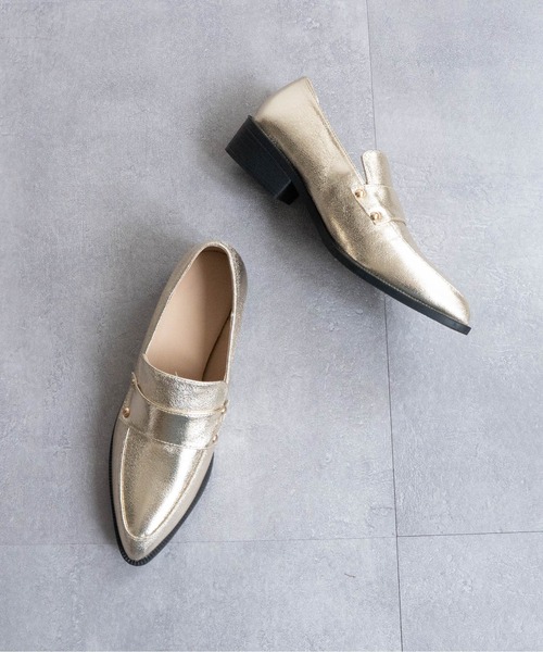 Fabby fabby（ファビィーファビィー）の「ローファーマニッシュシューズ（ローファー・レディース・シルバー/ゴールド/レオパード/ブラック/ブラック系その他/オフホワイト・LARGE/MEDIUM/SMALL）」の8枚目の写真