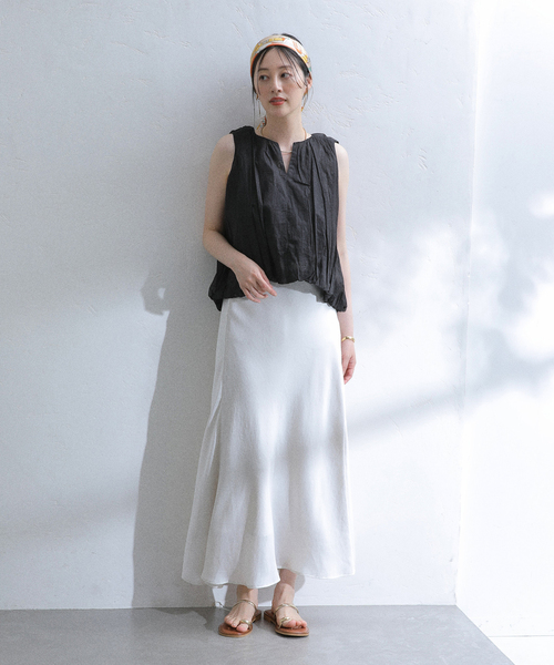 La TOTALITE(ラトータリテ)の「【洗える】ne Quittez pas/ヌキテパ BALLOON TOP(シャツ/ブラウス・レディース・ホワイト/ブラック・FREE)」の3枚目の写真