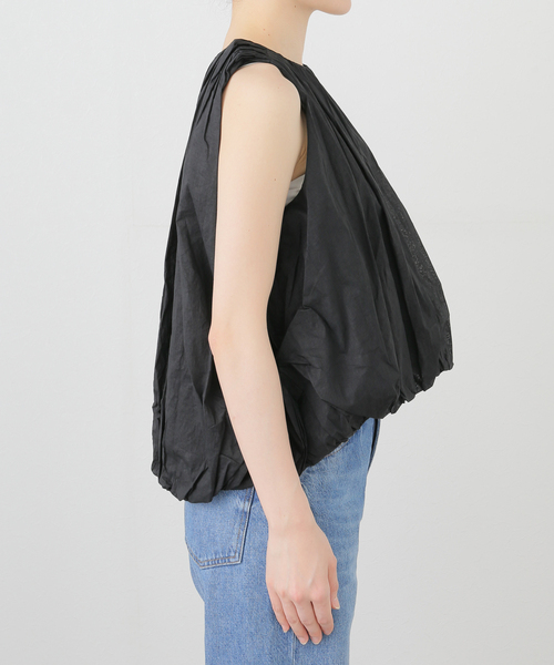 La TOTALITE(ラトータリテ)の「【洗える】ne Quittez pas/ヌキテパ BALLOON TOP(シャツ/ブラウス・レディース・ホワイト/ブラック・FREE)」の16枚目の写真