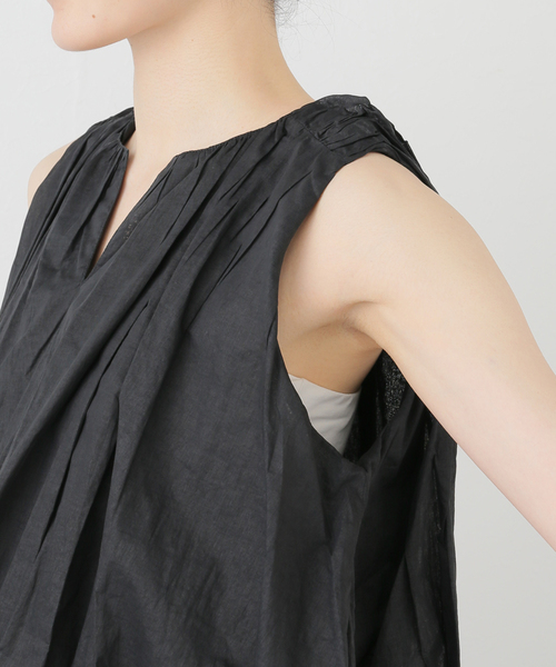 La TOTALITE(ラトータリテ)の「【洗える】ne Quittez pas/ヌキテパ BALLOON TOP(シャツ/ブラウス・レディース・ホワイト/ブラック・FREE)」の17枚目の写真