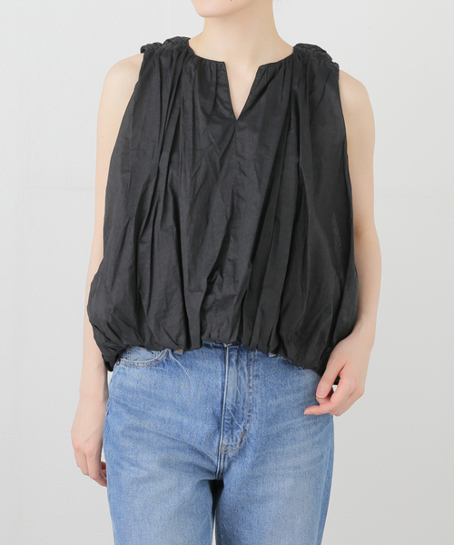 La TOTALITE(ラトータリテ)の「【洗える】ne Quittez pas/ヌキテパ BALLOON TOP(シャツ/ブラウス・レディース・ホワイト/ブラック・FREE)」の21枚目の写真