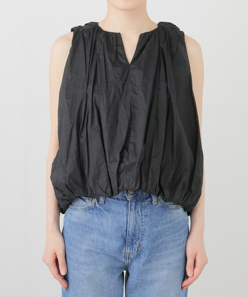 La TOTALITE(ラトータリテ)の「【洗える】ne Quittez pas/ヌキテパ BALLOON TOP(シャツ/ブラウス・レディース・ホワイト/ブラック・FREE)」の22枚目の写真