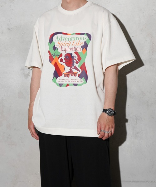 NANGA(ナンガ)の「NANGA / ナンガ ECOHYBRID TEE (SBM PT) エコハイブリッドティー(Tシャツ/カットソー・メンズ・ブラック/ホワイト/ピンク/ネイビー・MEDIUM/LARGE/X-LARGE)」の2枚目の写真