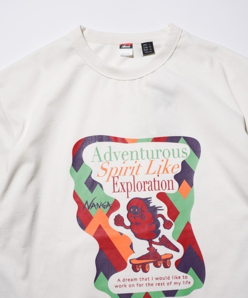 NANGA(ナンガ)の「NANGA / ナンガ ECOHYBRID TEE (SBM PT) エコハイブリッドティー(Tシャツ/カットソー・メンズ・ブラック/ホワイト/ピンク/ネイビー・MEDIUM/LARGE/X-LARGE)」の8枚目の写真