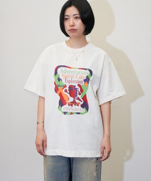 NANGA(ナンガ)の「NANGA / ナンガ ECOHYBRID TEE (SBM PT) エコハイブリッドティー(Tシャツ/カットソー・メンズ・ブラック/ホワイト/ピンク/ネイビー・MEDIUM/LARGE/X-LARGE)」の5枚目の写真