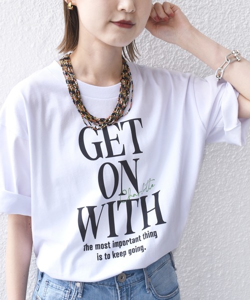 SHIPS.me(シップスミー)の「【ZOZO限定】SHIPS.me:ビッグ ワード プリント TEE(Tシャツ/カットソー・レディース・ホワイト系その他/ホワイト×レッド/ブラック×ホワイト/ブラック系その他・L/M/S/XL)」の2枚目の写真