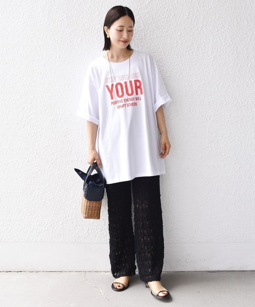 SHIPS.me(シップスミー)の「【ZOZO限定】SHIPS.me:ビッグ ワード プリント TEE(Tシャツ/カットソー・レディース・ホワイト系その他/ホワイト×レッド/ブラック×ホワイト/ブラック系その他・L/M/S/XL)」の5枚目の写真