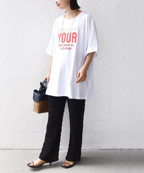 SHIPS.me(シップスミー)の「【ZOZO限定】SHIPS.me:ビッグ ワード プリント TEE(Tシャツ/カットソー・レディース・ホワイト系その他/ホワイト×レッド/ブラック×ホワイト/ブラック系その他・L/M/S/XL)」の6枚目の写真