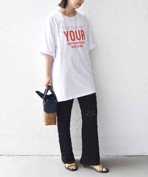 SHIPS.me(シップスミー)の「【ZOZO限定】SHIPS.me:ビッグ ワード プリント TEE(Tシャツ/カットソー・レディース・ホワイト系その他/ホワイト×レッド/ブラック×ホワイト/ブラック系その他・L/M/S/XL)」の8枚目の写真