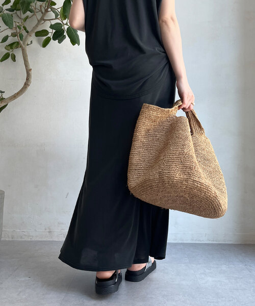 DouDou（ドゥドゥ）の「【セットアップ可】ソフトロングスカート（スカート・レディース・ブラック/レッド/ブラウン・FREE）」の12枚目の写真