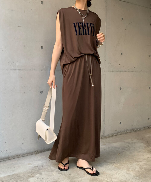 DouDou（ドゥドゥ）の「【セットアップ可】ソフトロングスカート（スカート・レディース・ブラック/レッド/ブラウン・FREE）」の13枚目の写真