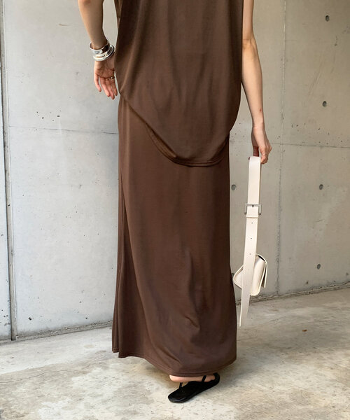 DouDou（ドゥドゥ）の「【セットアップ可】ソフトロングスカート（スカート・レディース・ブラック/レッド/ブラウン・FREE）」の21枚目の写真