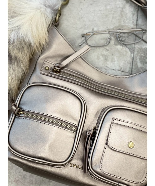 EVRIS（エヴリス）の「ポケットハンドBAG（ハンドバッグ・レディース・レッド/ゴールド/ブラック・FREE）」の12枚目の写真