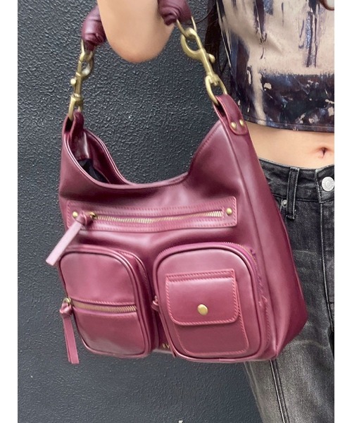 EVRIS（エヴリス）の「ポケットハンドBAG（ハンドバッグ・レディース・レッド/ゴールド/ブラック・FREE）」の11枚目の写真