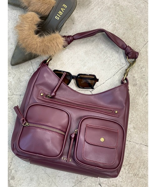 EVRIS（エヴリス）の「ポケットハンドBAG（ハンドバッグ・レディース・レッド/ゴールド/ブラック・FREE）」の5枚目の写真