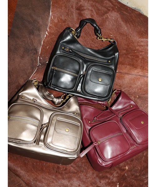 EVRIS（エヴリス）の「ポケットハンドBAG（ハンドバッグ・レディース・レッド/ゴールド/ブラック・FREE）」の13枚目の写真