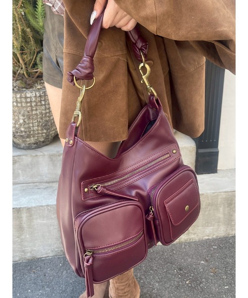 EVRIS（エヴリス）の「ポケットハンドBAG（ハンドバッグ・レディース・レッド/ゴールド/ブラック・FREE）」の20枚目の写真